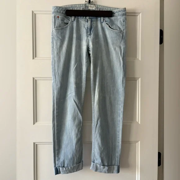 Hudson Light Wash Low Rise Cuffed Jeans Size 28 - Picture 2 of 4